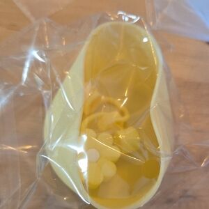 Yellow Silicone Flower + Boot Straw Topper Set